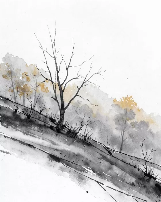 Grey Hillside