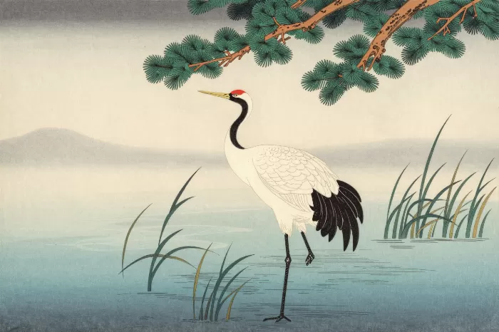 Crane At Dusk