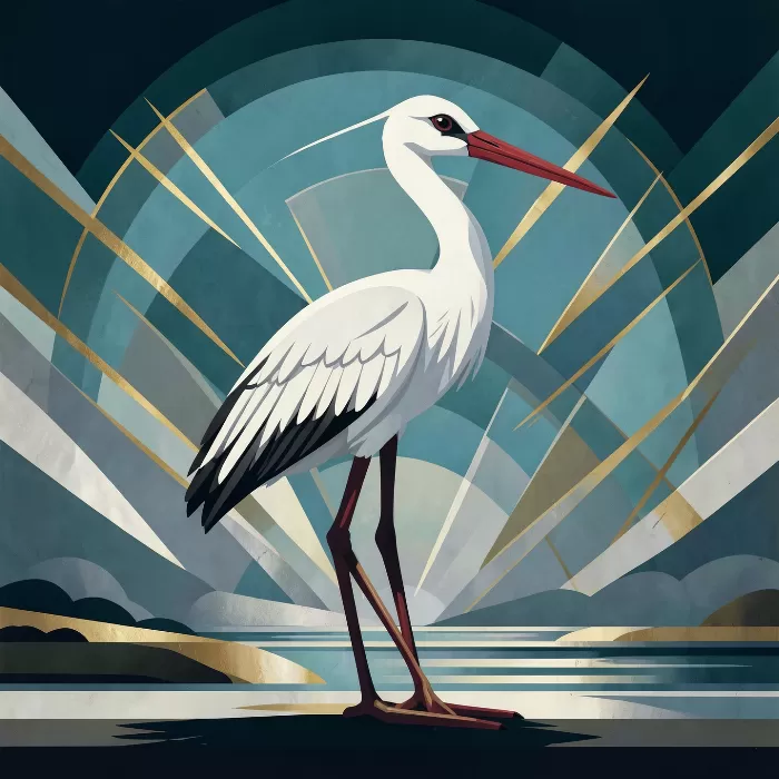 Scarlet Stork