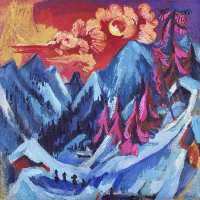 Winter Landscape in Moonlight by Ernst Ludwig Kirchner