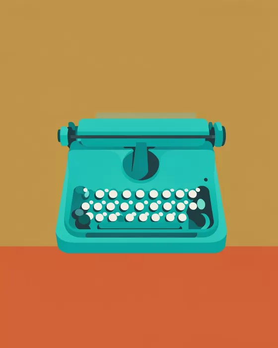 Turquoise Typewriter