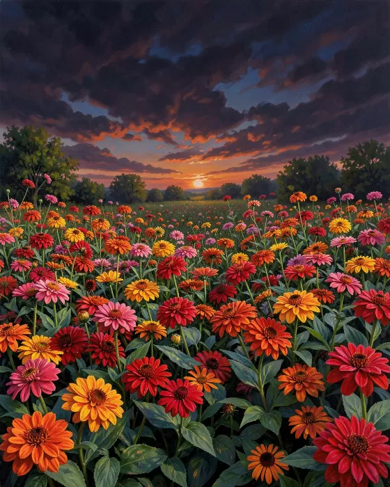Zinnia Border