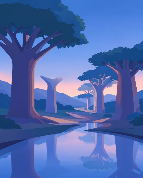 Twilight Baobabs