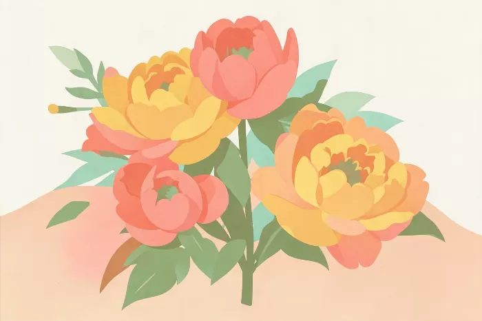 Mid-Century Peonies