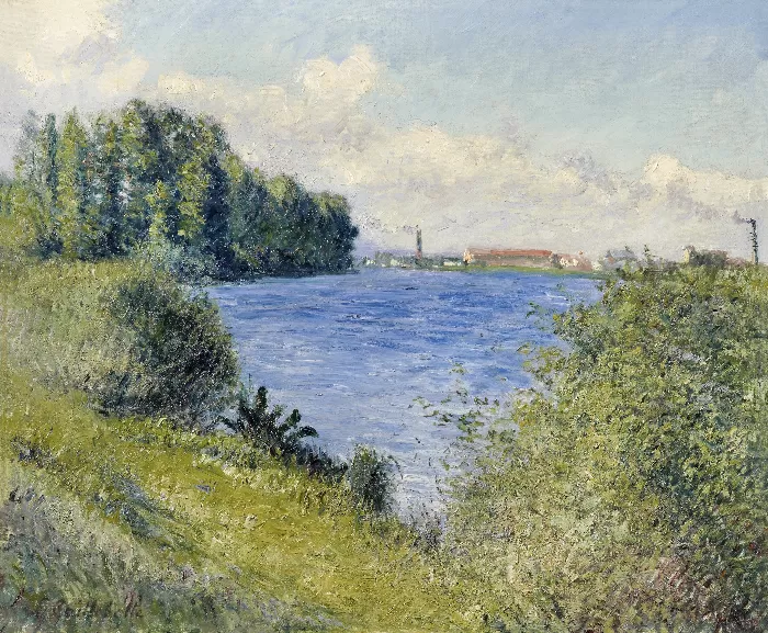The Seine at Argenteuil 1892 painting in high resolution by Gustave