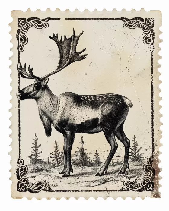 Caribou Stamp 1