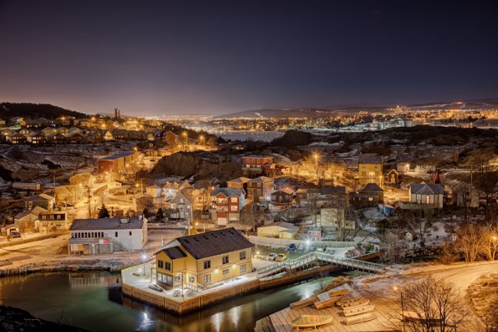 Quidi Vidi Night - Newfoundland art print