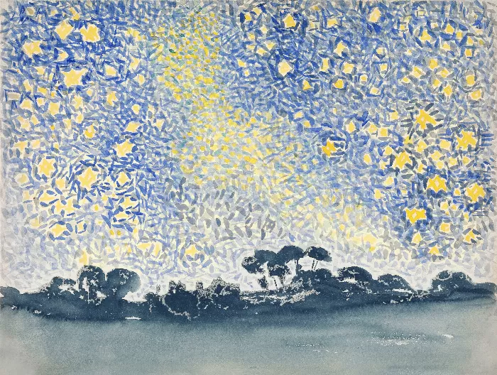 Landscape with Stars resolution Henri-Edmond Cross
