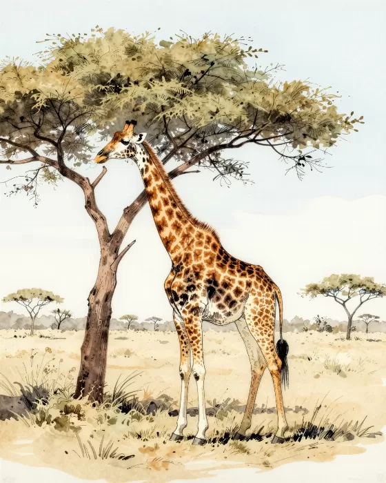 Serene Giraffe