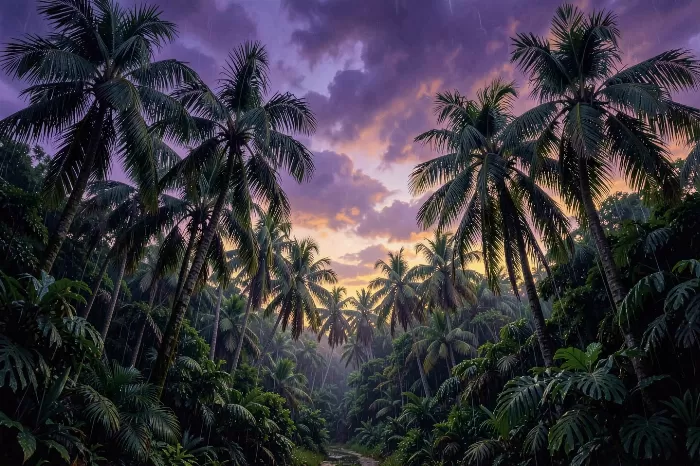 Rainwashed Palms