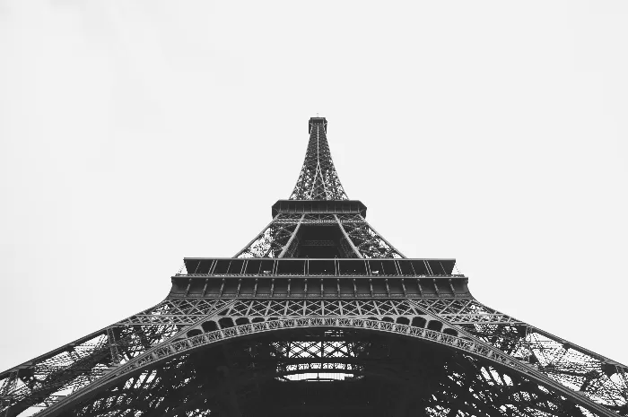 The landmark Eiffel Tower in Paris