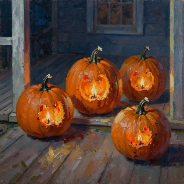 Three Pumpkins