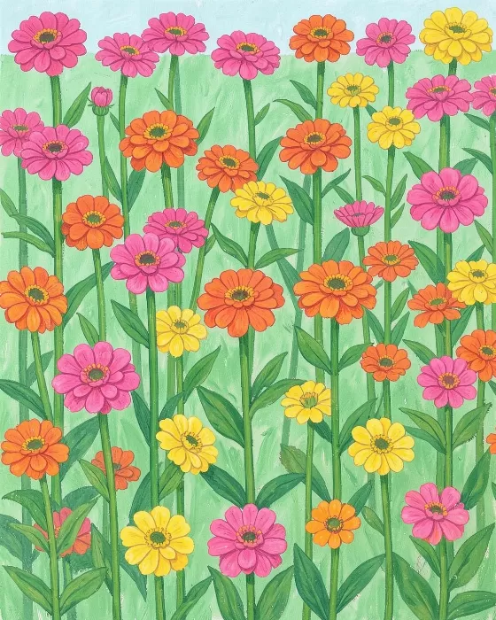 Bright Zinnias