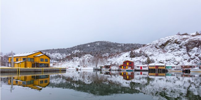 Quidi Vidi Snow - Newfoundland art print