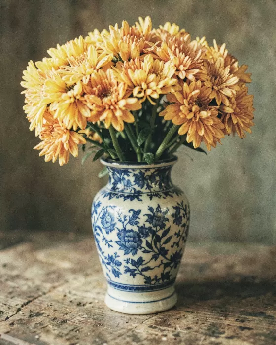 Porcelain Chrysanthemums