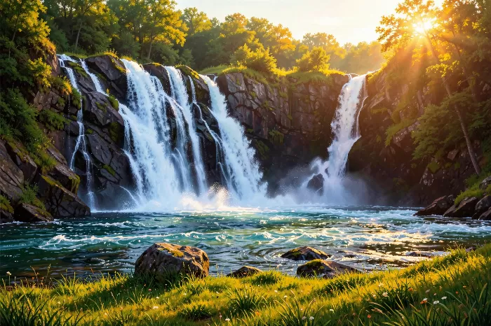 Falls At Dusk