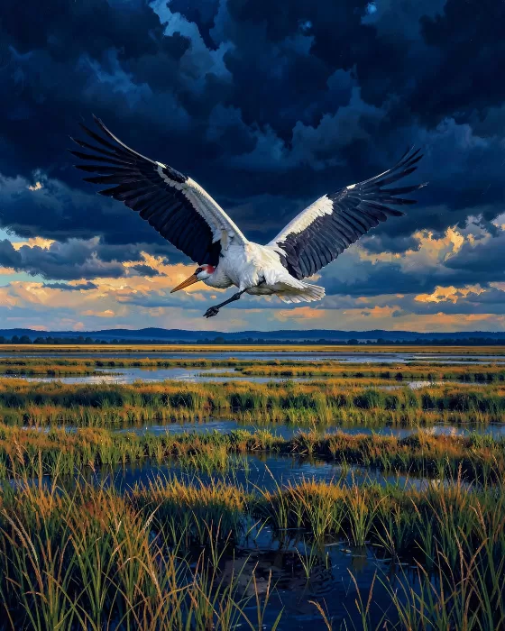 Indigo Stork