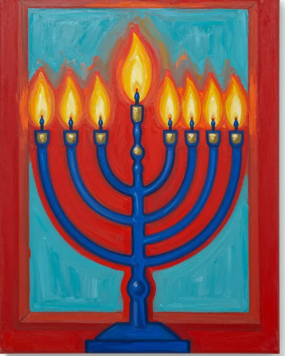 Scarlet Menorah