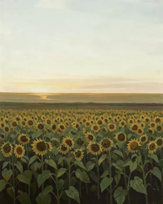 Dusk Sunflowers