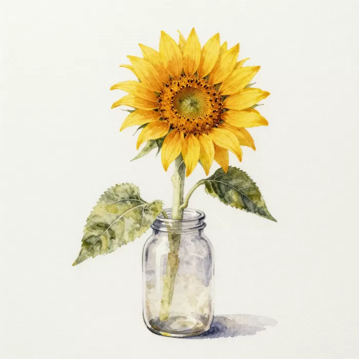 Sunflower Jar