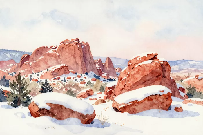 Snowy Red Rocks