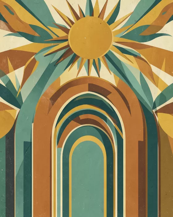 Retro Sunburst