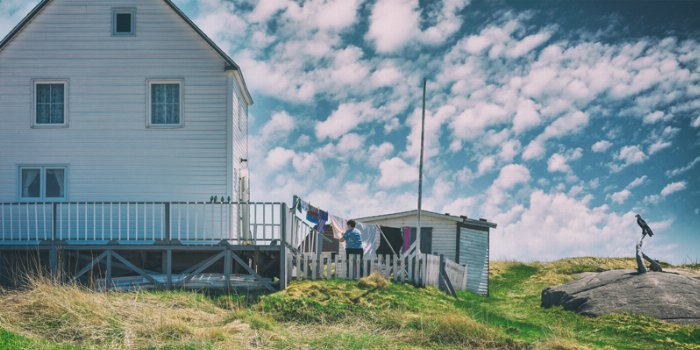 Nans Clothesline - Newfoundland art print