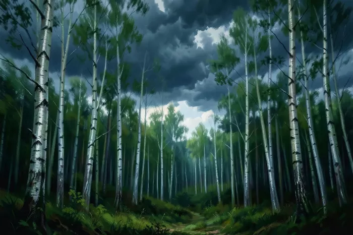 Storm Birches