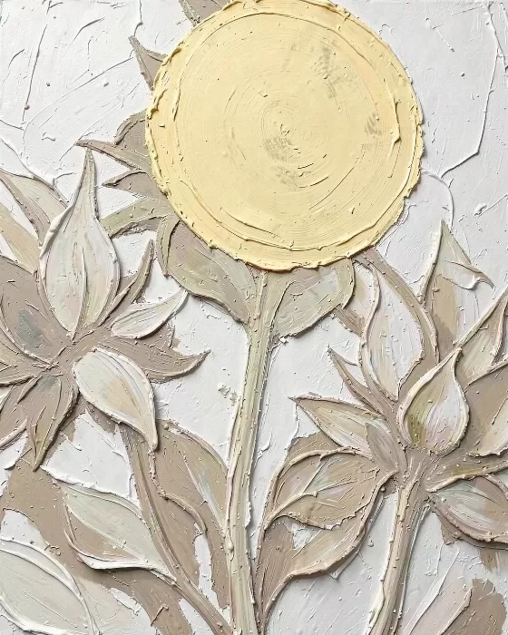 Plaster Sunflowers