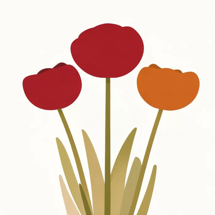 Retro Poppies