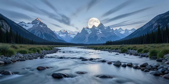 Moonlit Tetons