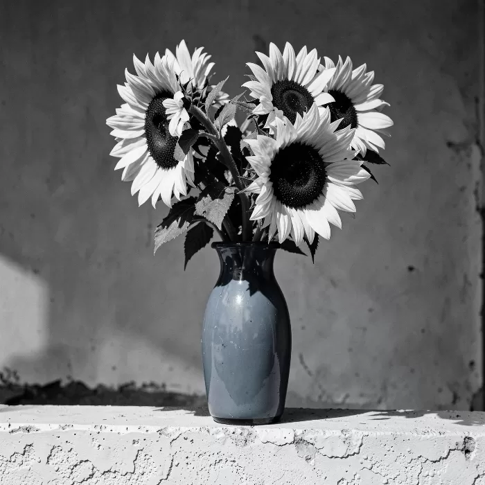 Vase Sunflowers