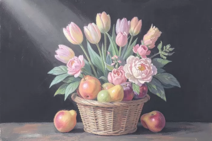 Peony Basket