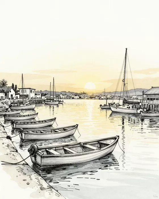 Moored Dinghies