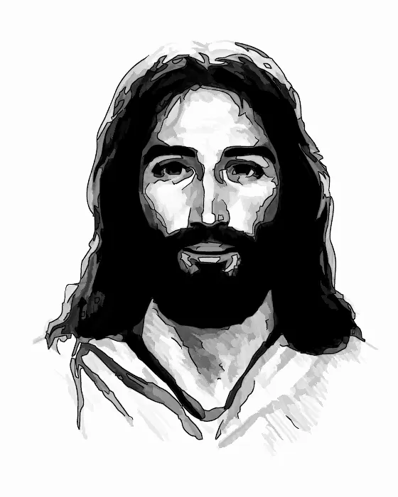 Jesus Black and White