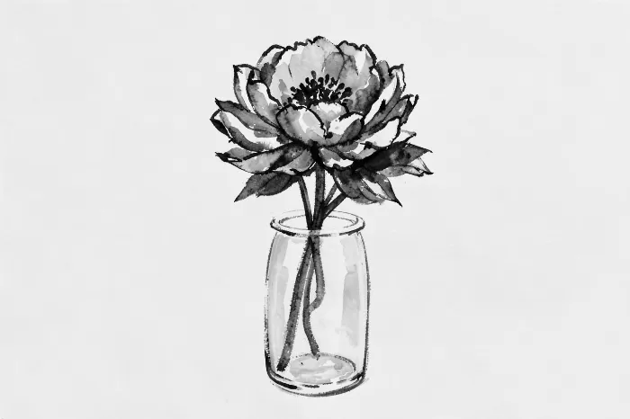Grey Peony