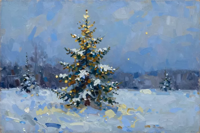 Snowlit Tree