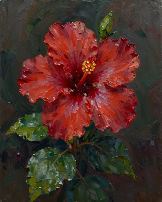 Hibiscus Impasto