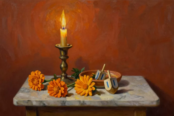 Candlelit Dreidels