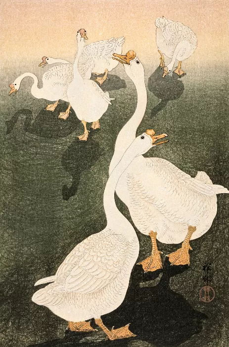 Geese 1926 by Ohara Koson