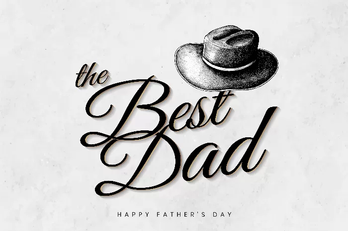 The best dad card with a hat