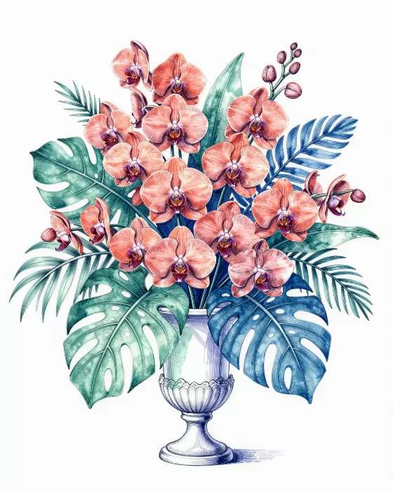 Orchid Urn