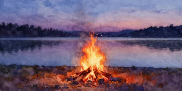 Glowing Campfire