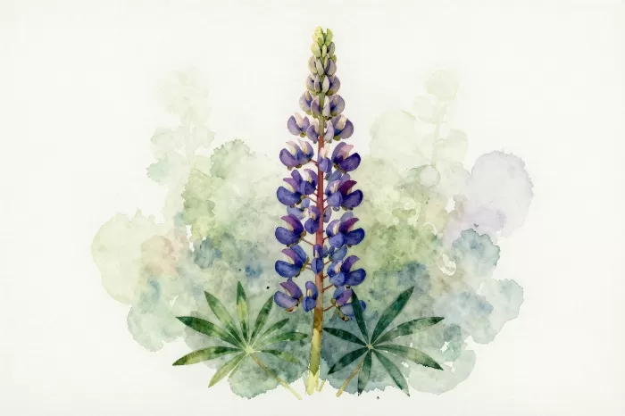 Watercolour Lupine