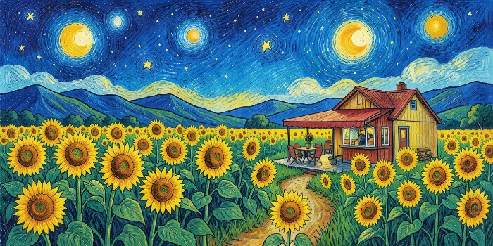 Starry Sunflowers