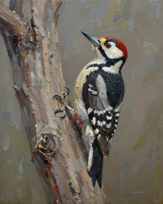 Woodpecker Impasto