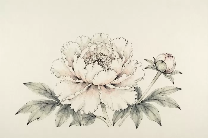 Peony And Bud