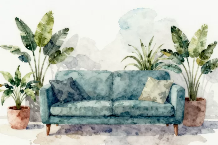 Teal Sofa