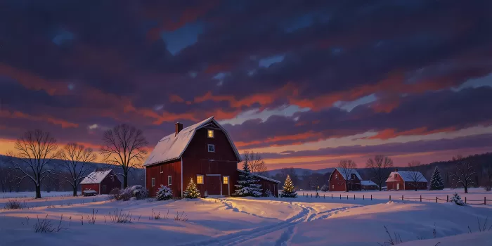 Dusk Barns