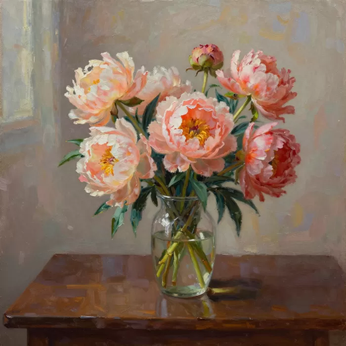 Coral Peonies